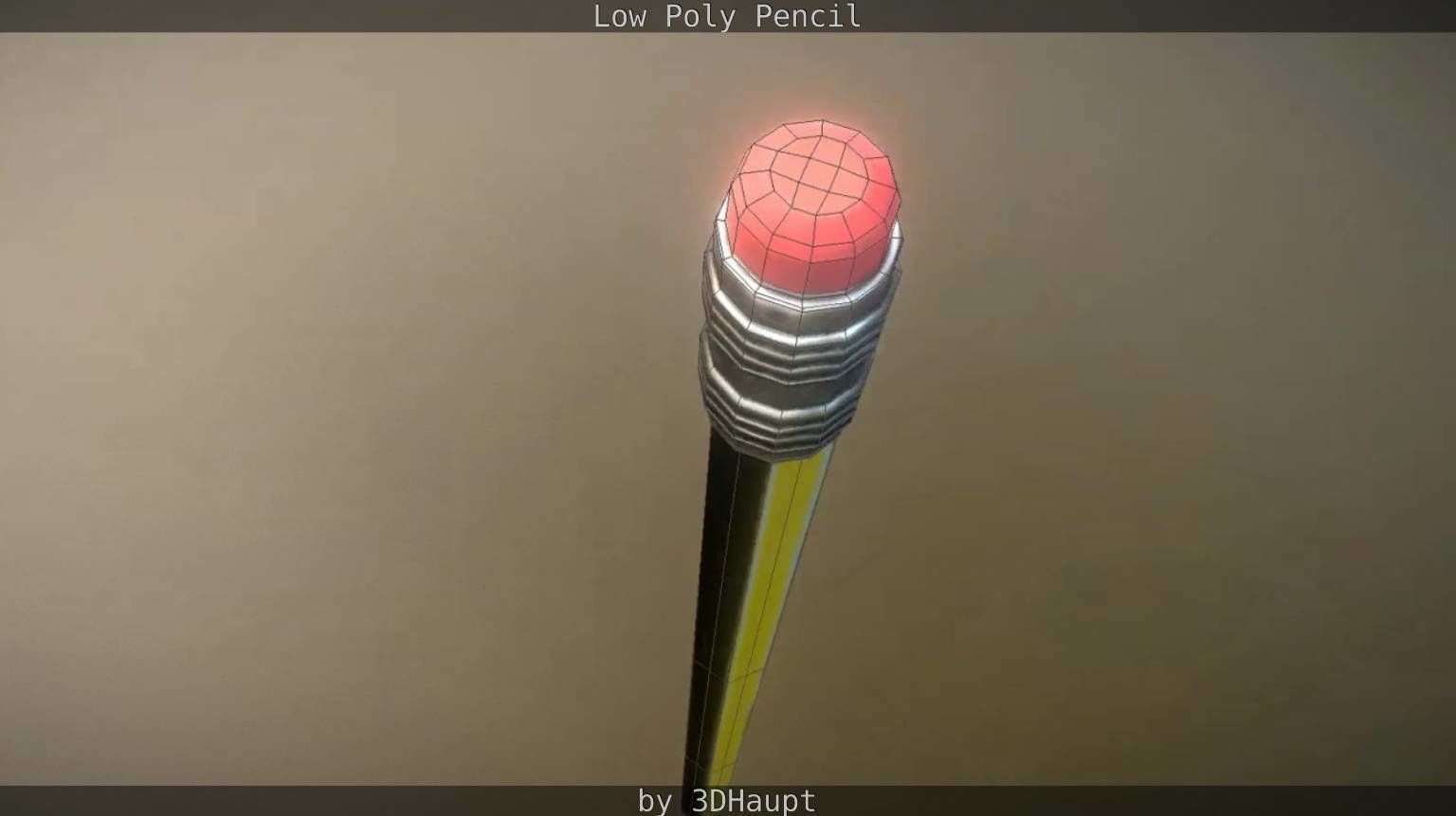 Pencil Lowpoly in sky Low-poly 3D model_51