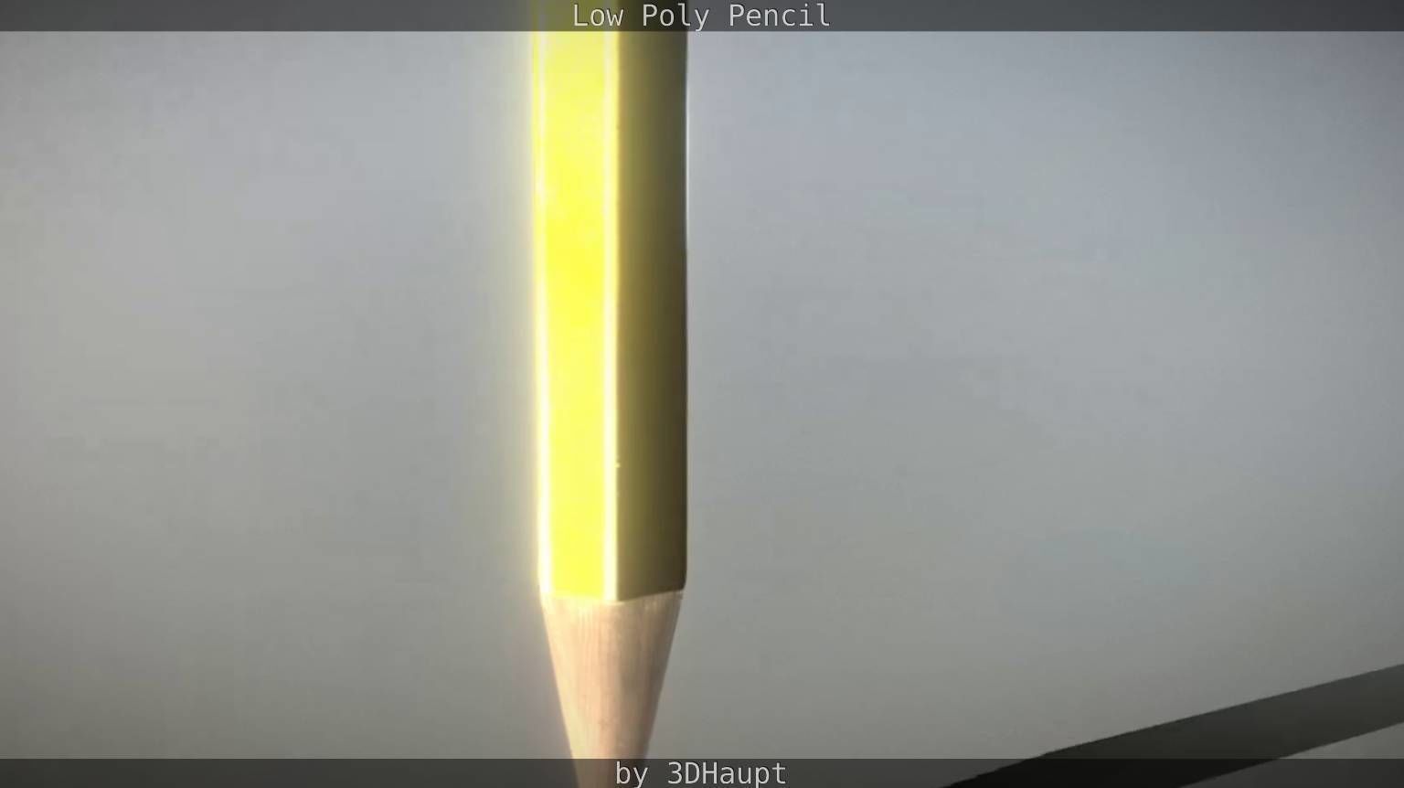 Pencil Lowpoly in sky Low-poly 3D model_19