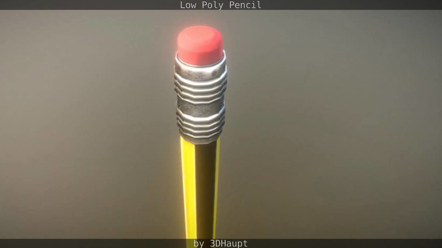 Pencil Lowpoly in sky Low-poly 3D model_45
