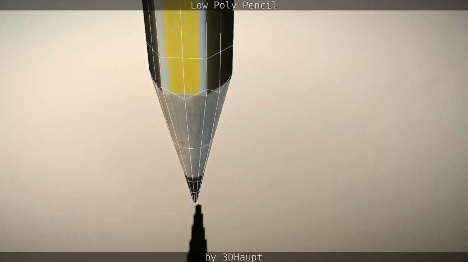 Pencil Lowpoly in sky Low-poly 3D model_69