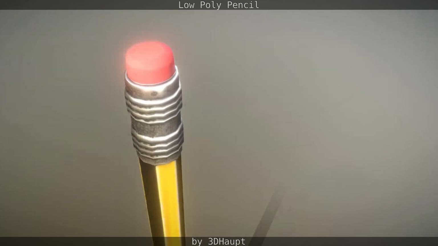 Pencil Lowpoly in sky Low-poly 3D model_43