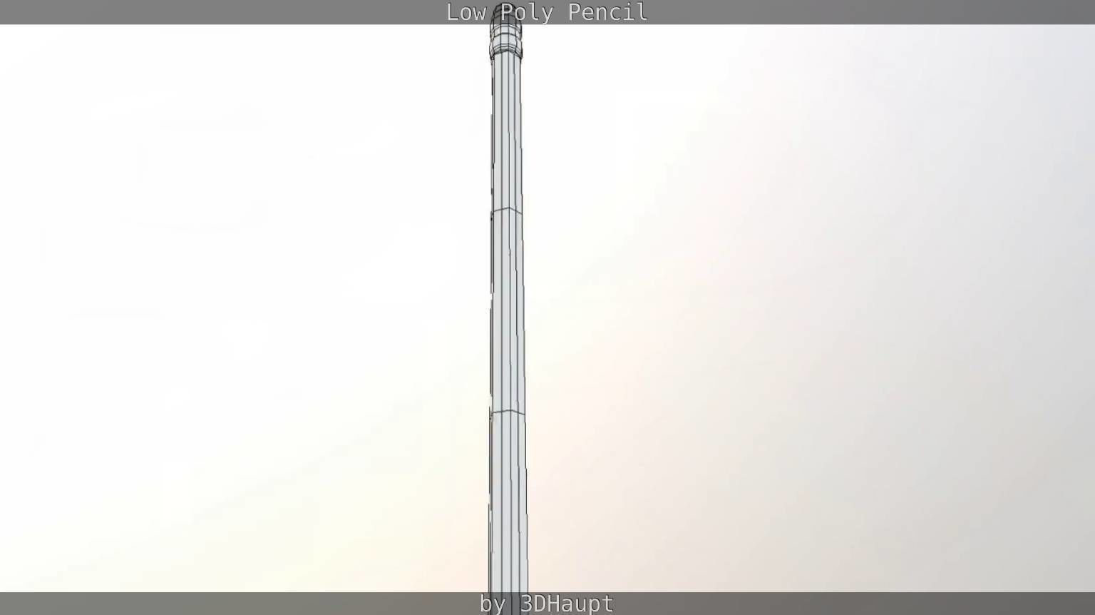 Pencil Lowpoly in sky Low-poly 3D model_101