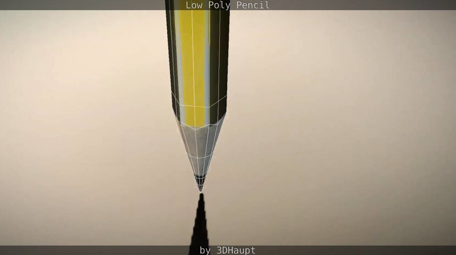 Pencil Lowpoly in sky Low-poly 3D model_70