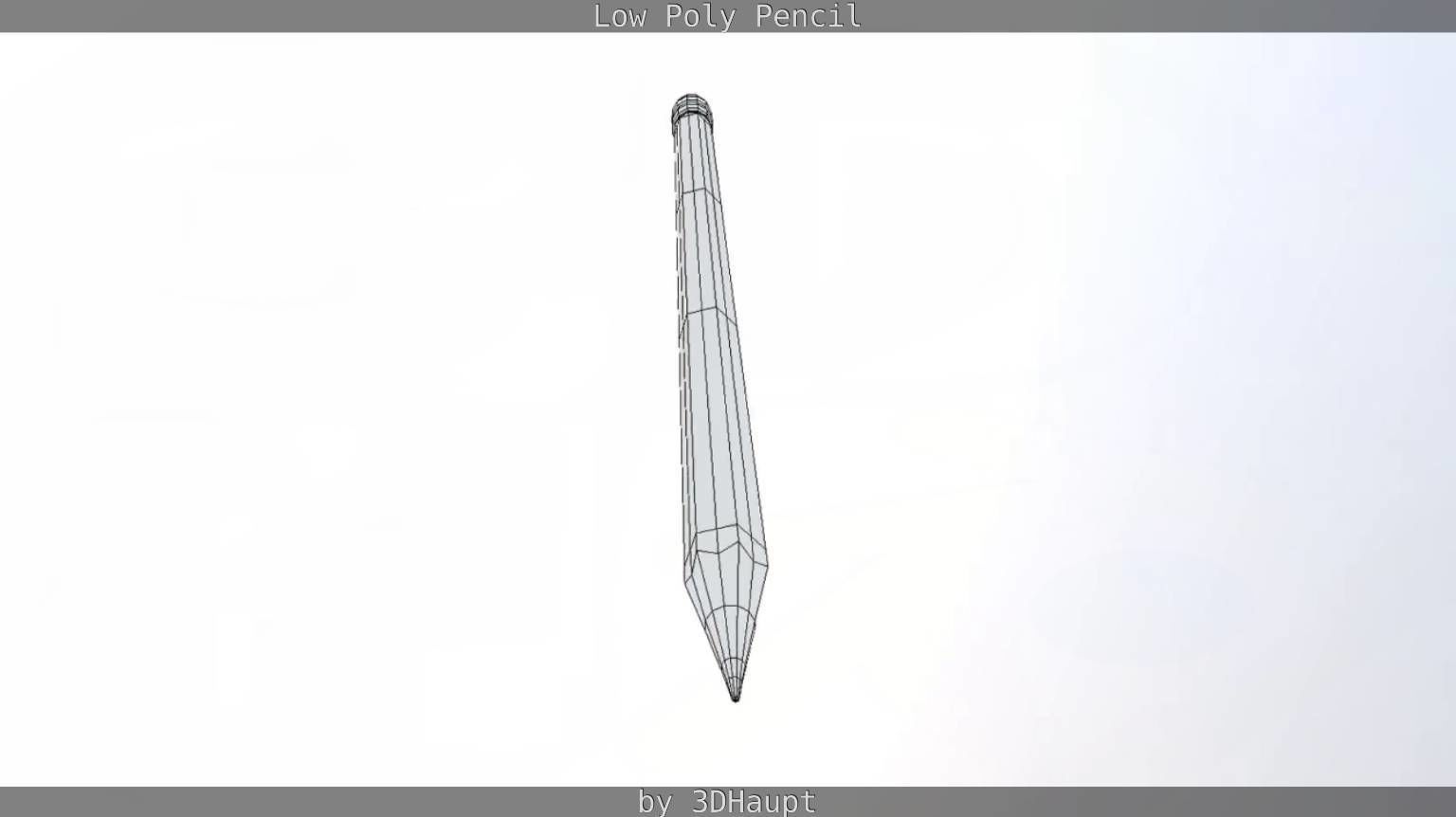 Pencil Lowpoly in sky Low-poly 3D model_103