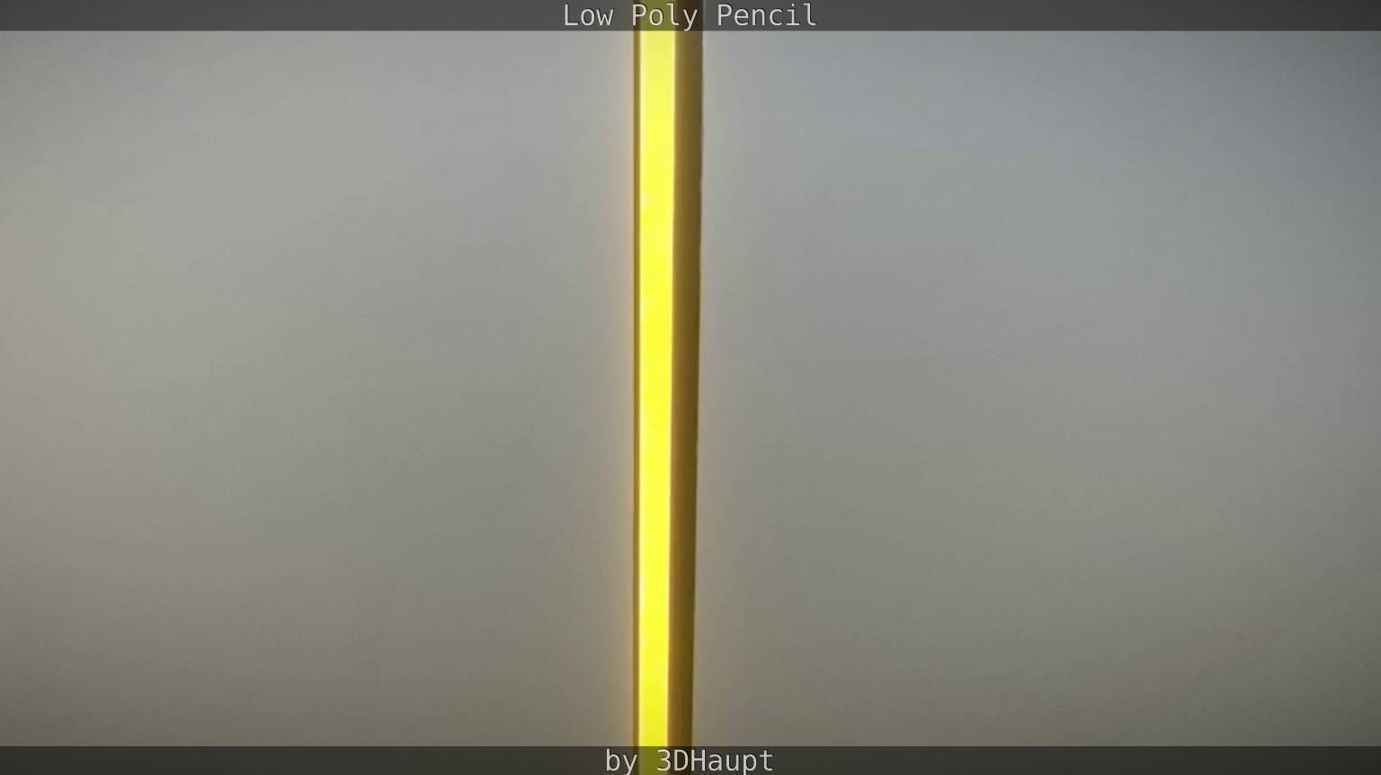 Pencil Lowpoly in sky Low-poly 3D model_34