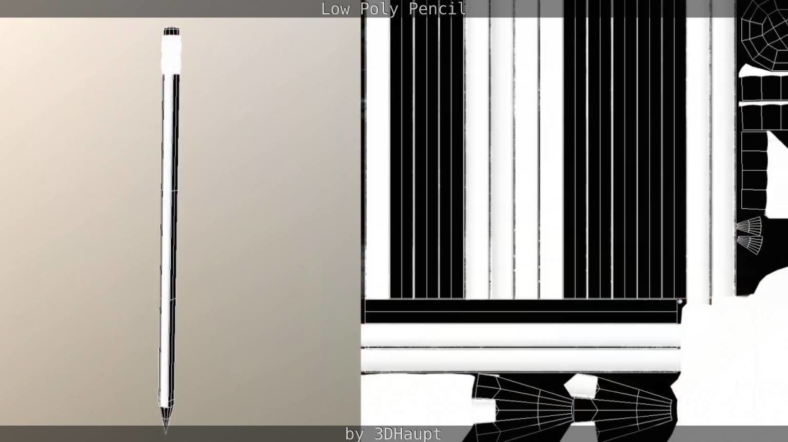 Pencil Lowpoly in sky Low-poly 3D model_84