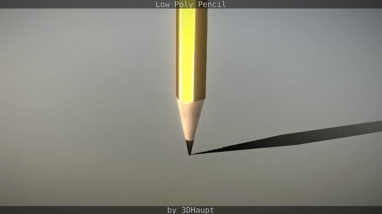 Pencil Lowpoly in sky Low-poly 3D model_33