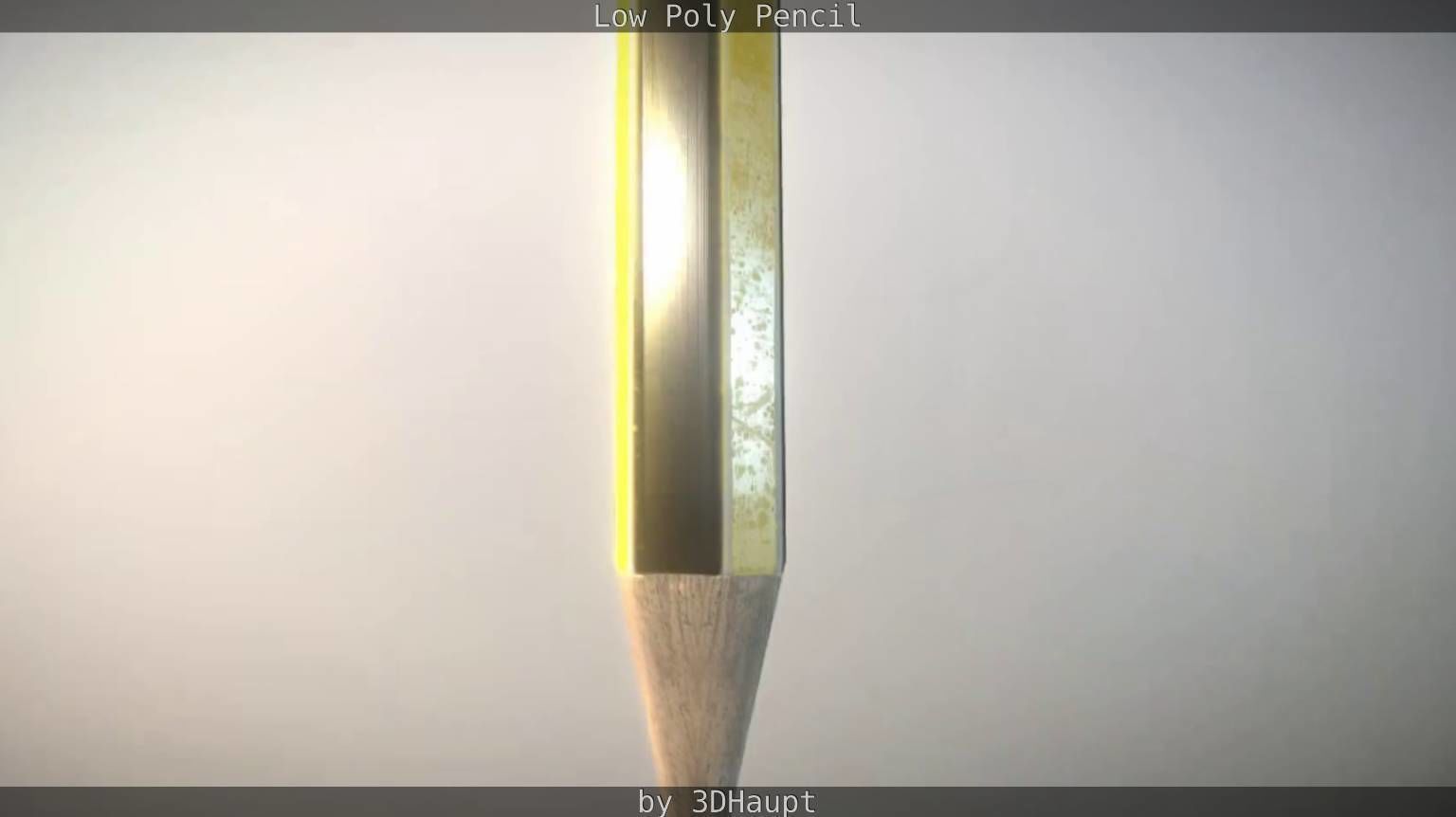 Pencil Lowpoly in sky Low-poly 3D model_20