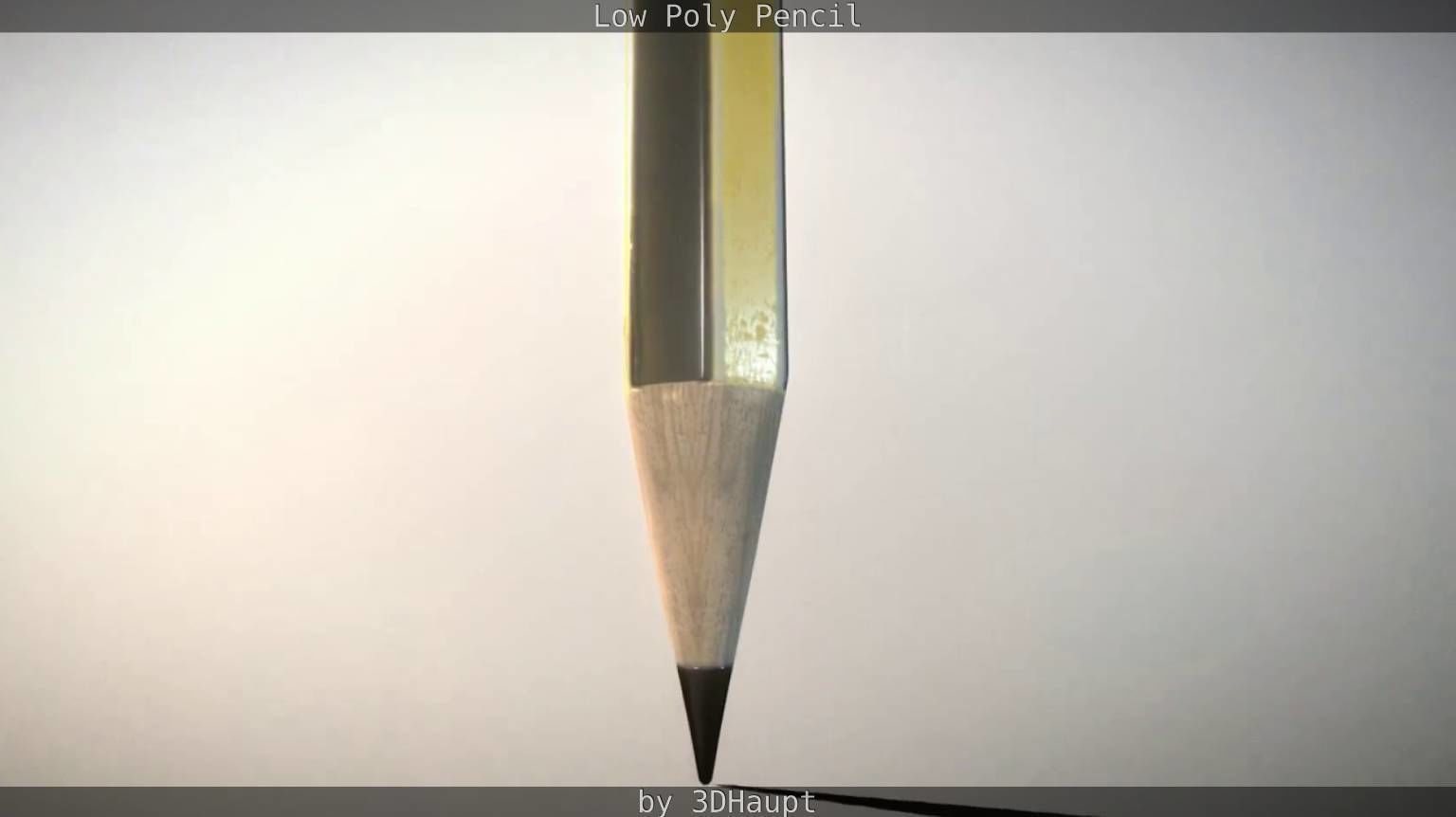 Pencil Lowpoly in sky Low-poly 3D model_21