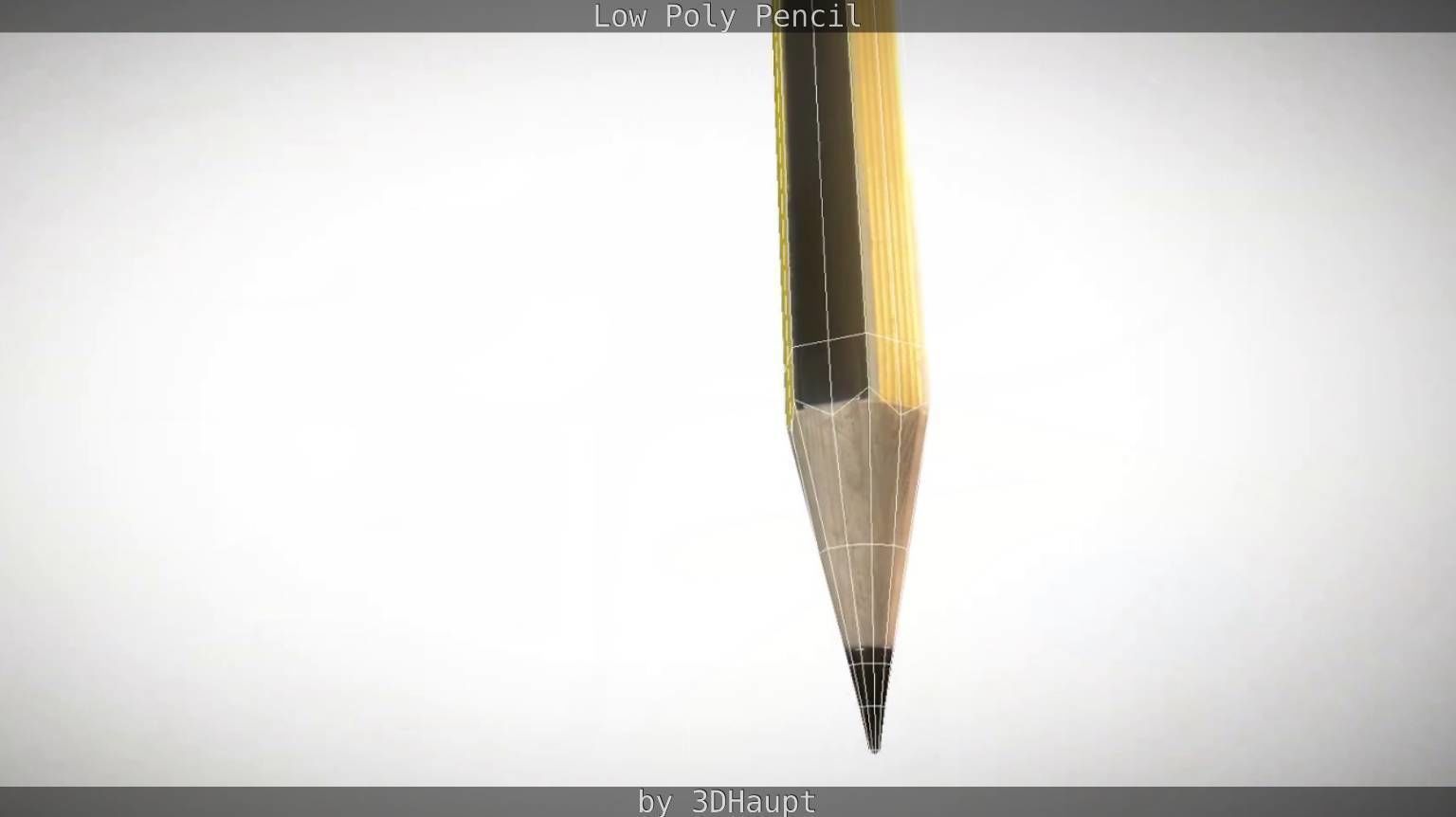 Pencil Lowpoly in sky Low-poly 3D model_62