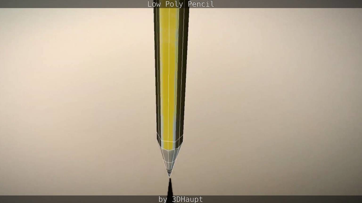 Pencil Lowpoly in sky Low-poly 3D model_71