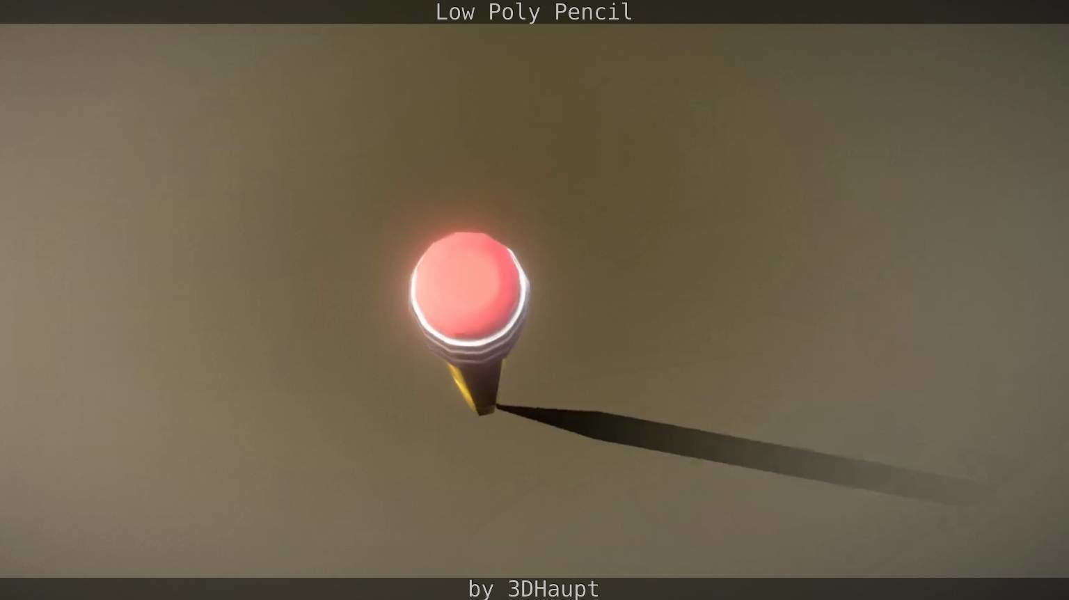 Pencil Lowpoly in sky Low-poly 3D model_38