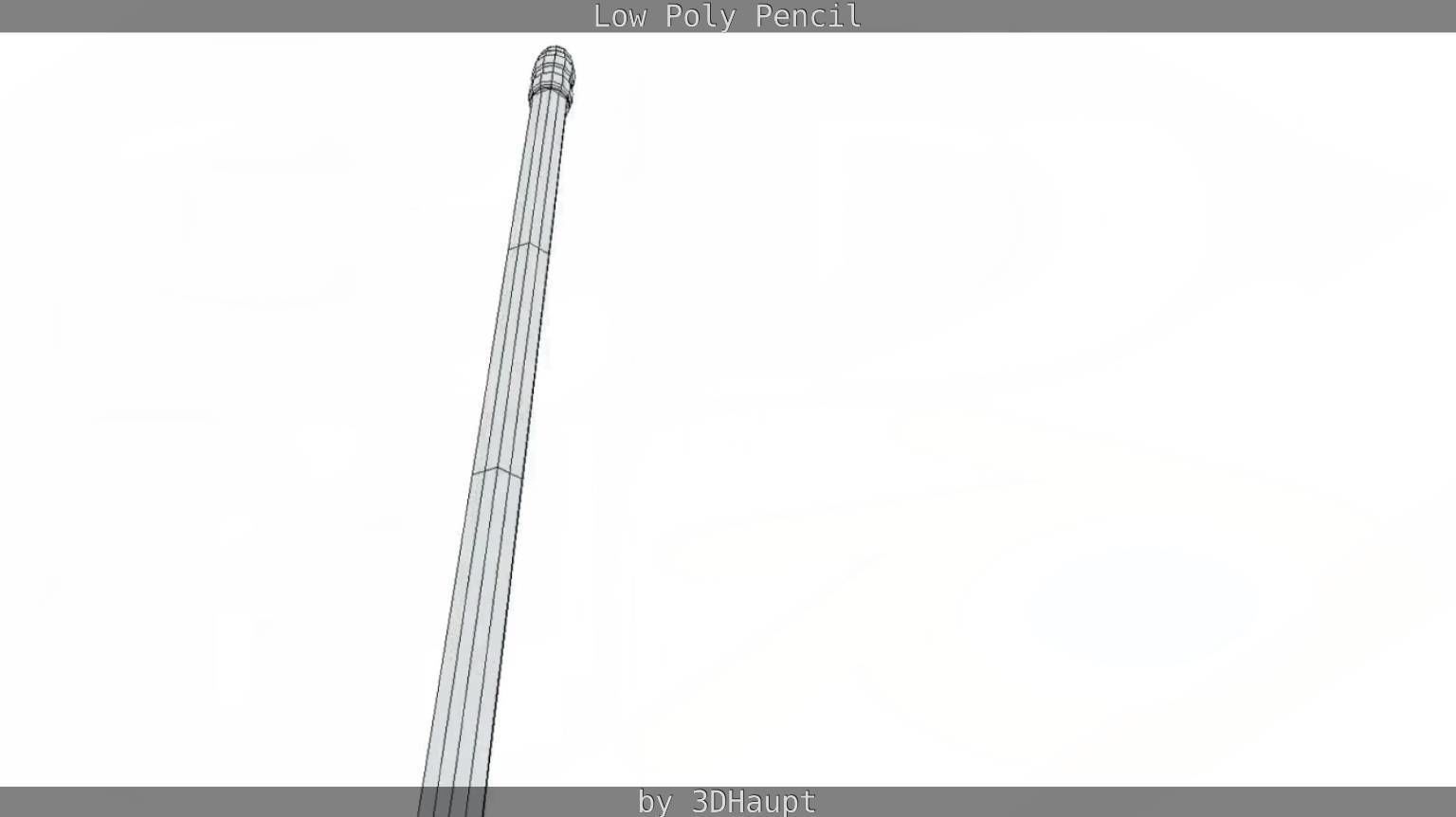 Pencil Lowpoly in sky Low-poly 3D model_104