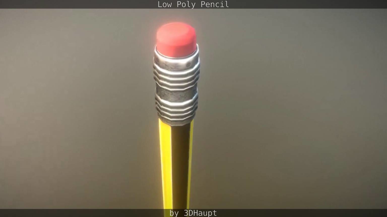 Pencil Lowpoly in sky Low-poly 3D model_46
