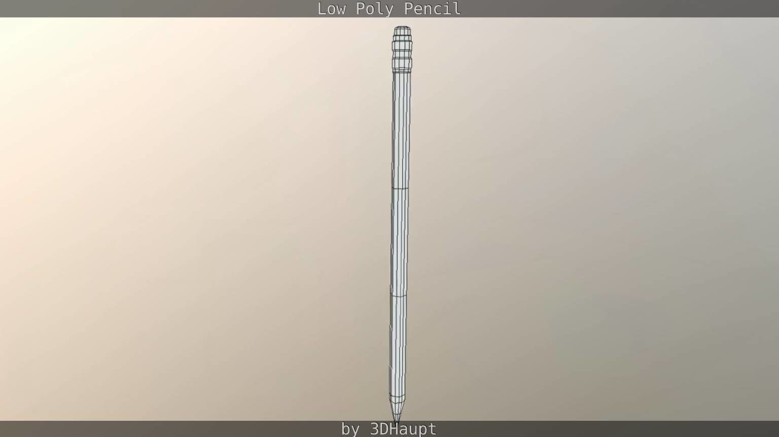 Pencil Lowpoly in sky Low-poly 3D model_98