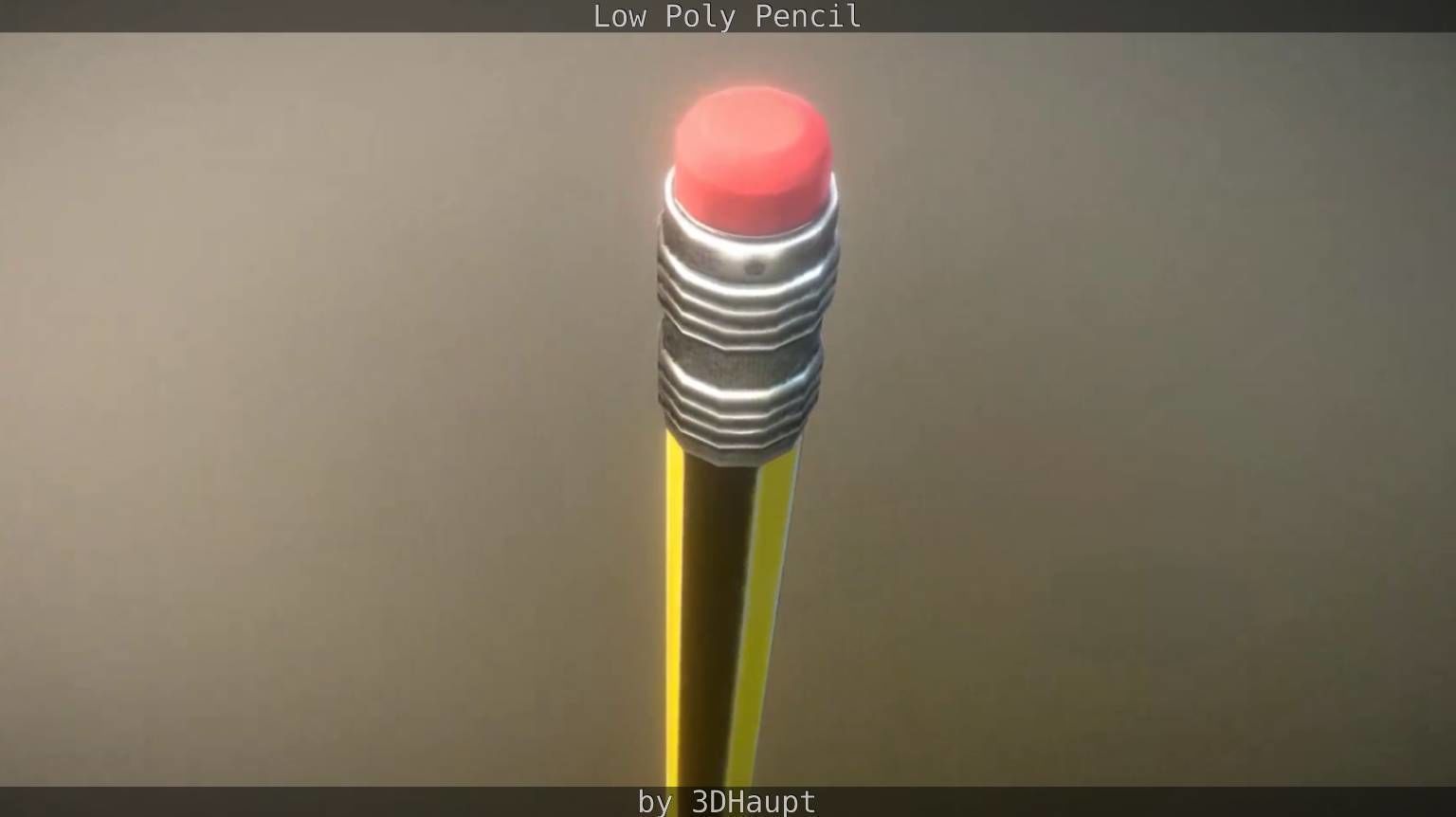 Pencil Lowpoly in sky Low-poly 3D model_47