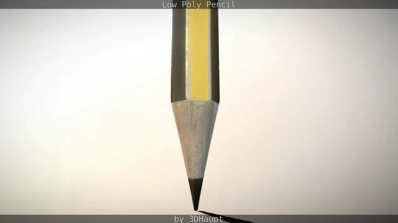 Pencil Lowpoly in sky Low-poly 3D model_22