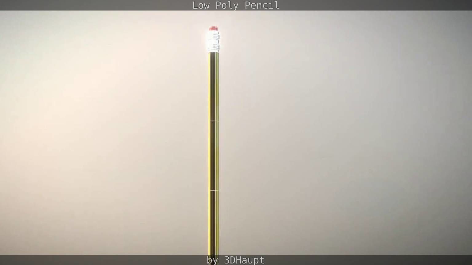 Pencil Lowpoly in sky Low-poly 3D model_74