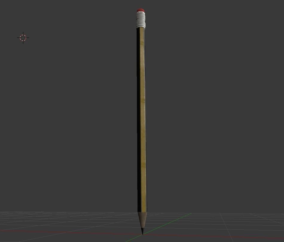 Pencil Lowpoly in sky Low-poly 3D model_5