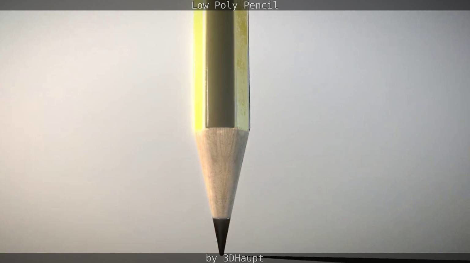 Pencil Lowpoly in sky Low-poly 3D model_23