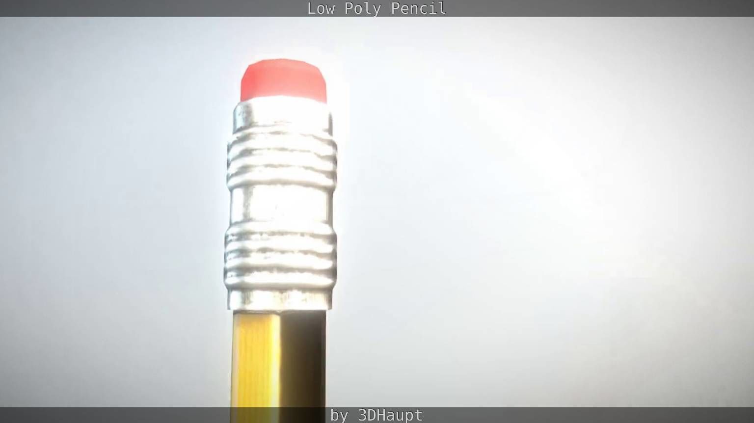 Pencil Lowpoly in sky Low-poly 3D model_42