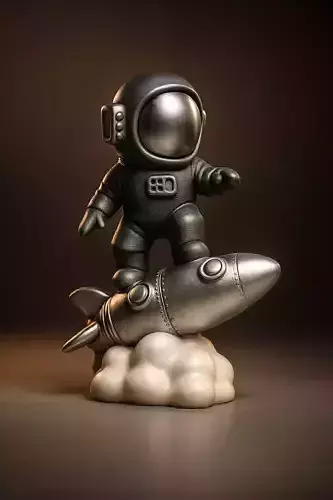 Astronaut on the Rocket Sculpture