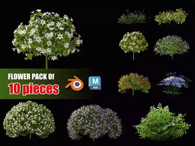 Mega 3D Flower Collection v1