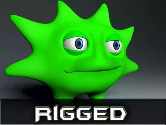 Lowpoly cartoon virus