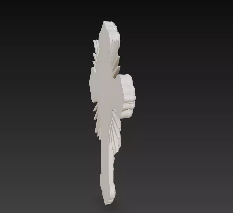 Radiant Christ Cross - Ornamental Resurrection Relief 3D Model 3D print model_4