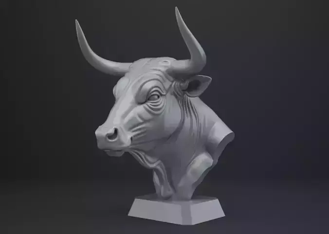 Bull Bust - Animal Figurine