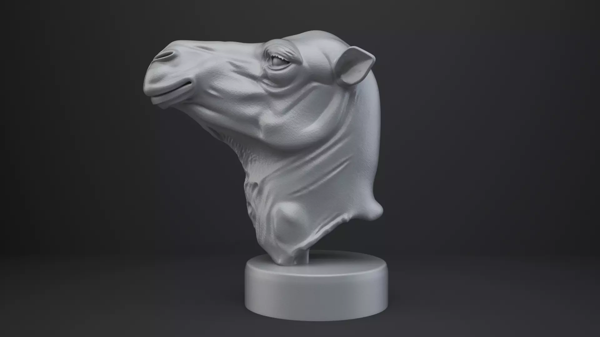 Camel Bust - Animal Figurine 3D print model_3