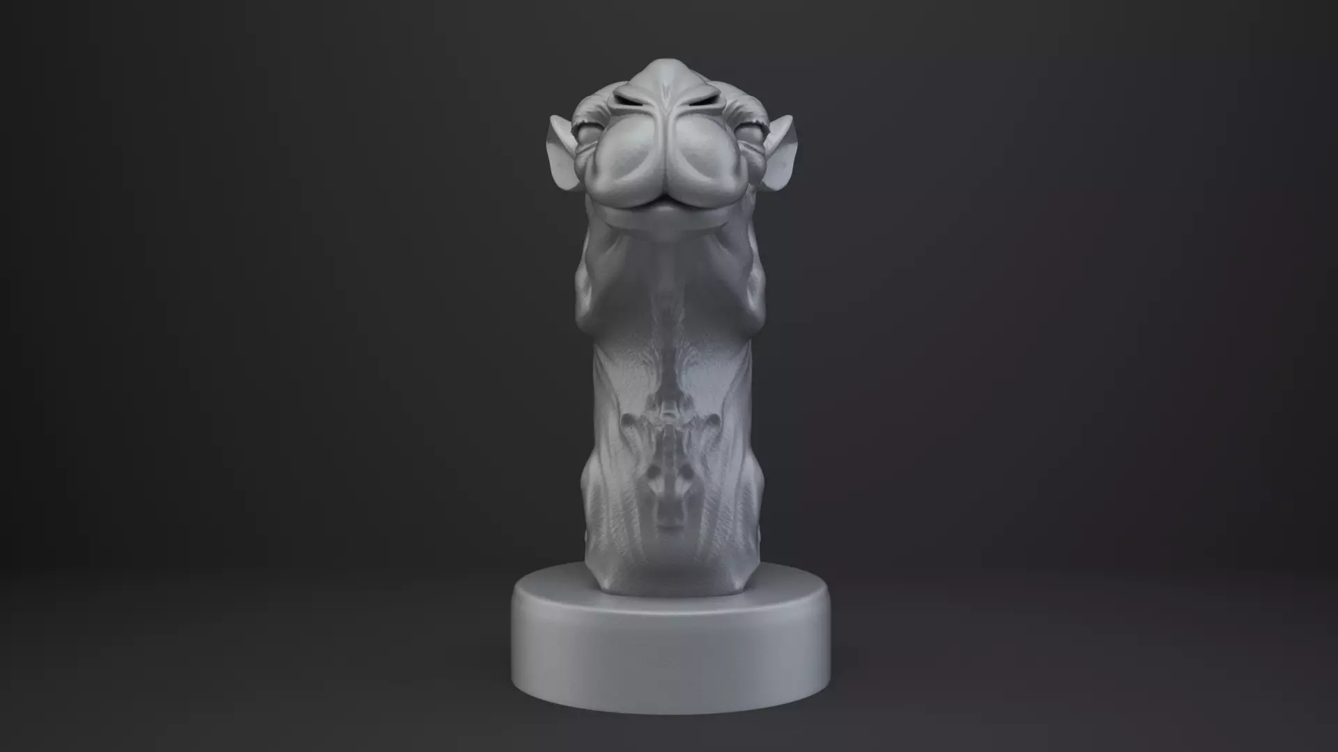 Camel Bust - Animal Figurine 3D print model_1