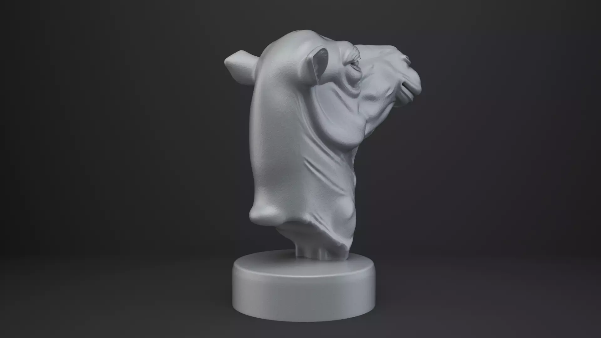 Camel Bust - Animal Figurine 3D print model_6