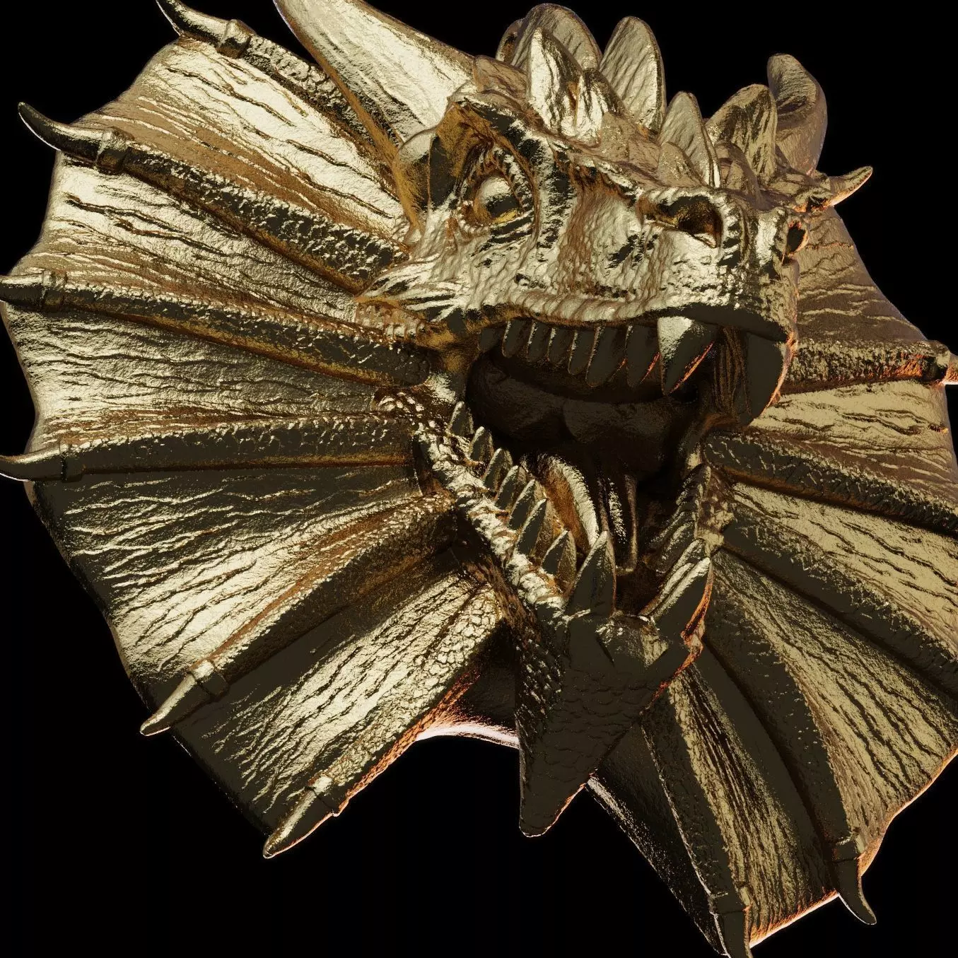 Dragon Head Pendant 3D print model_15