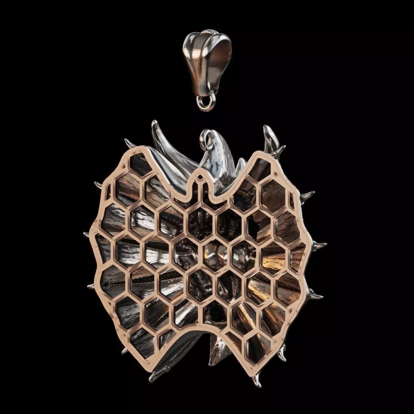 Dragon Head Pendant 3D print model_8