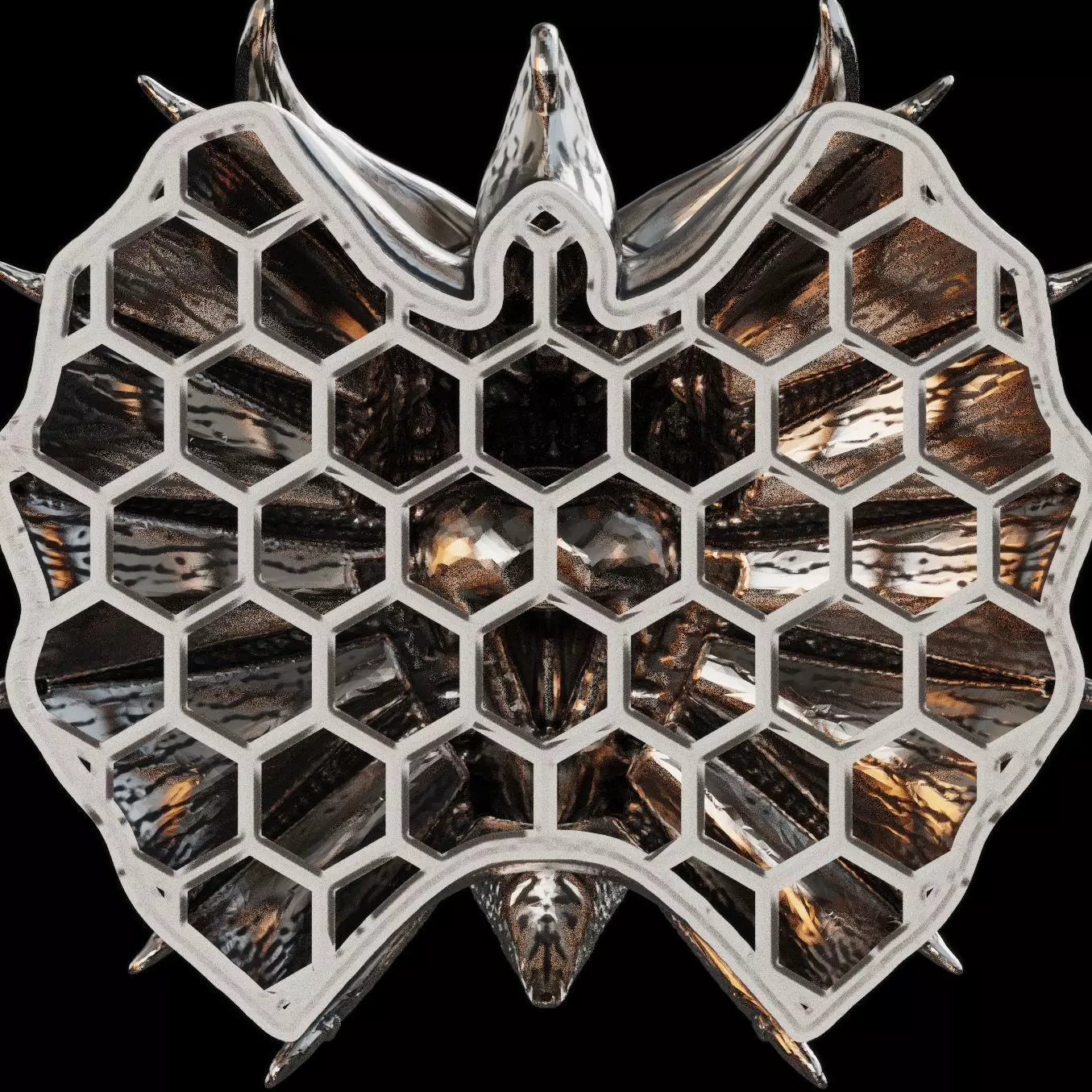 Dragon Head Pendant 3D print model_9