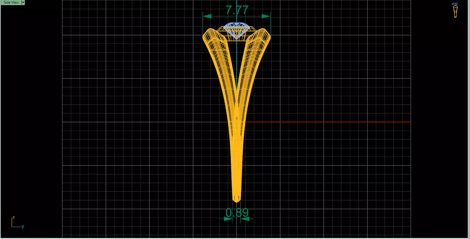 Modern Bypass Ring with Round Stone Item 29 3D print model_6