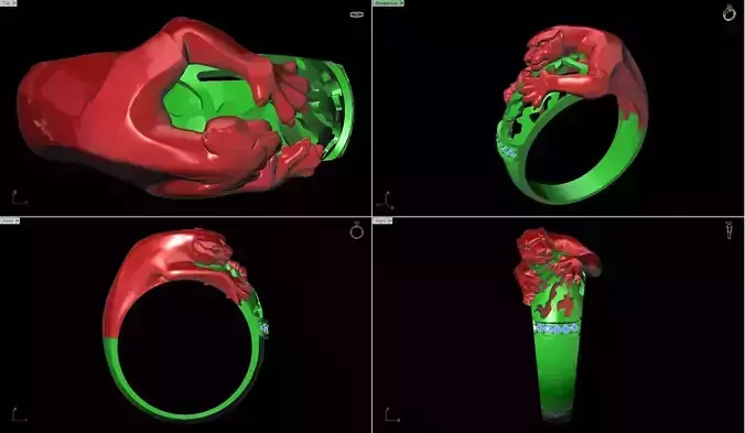 Pantera Rings 3dm Print Model