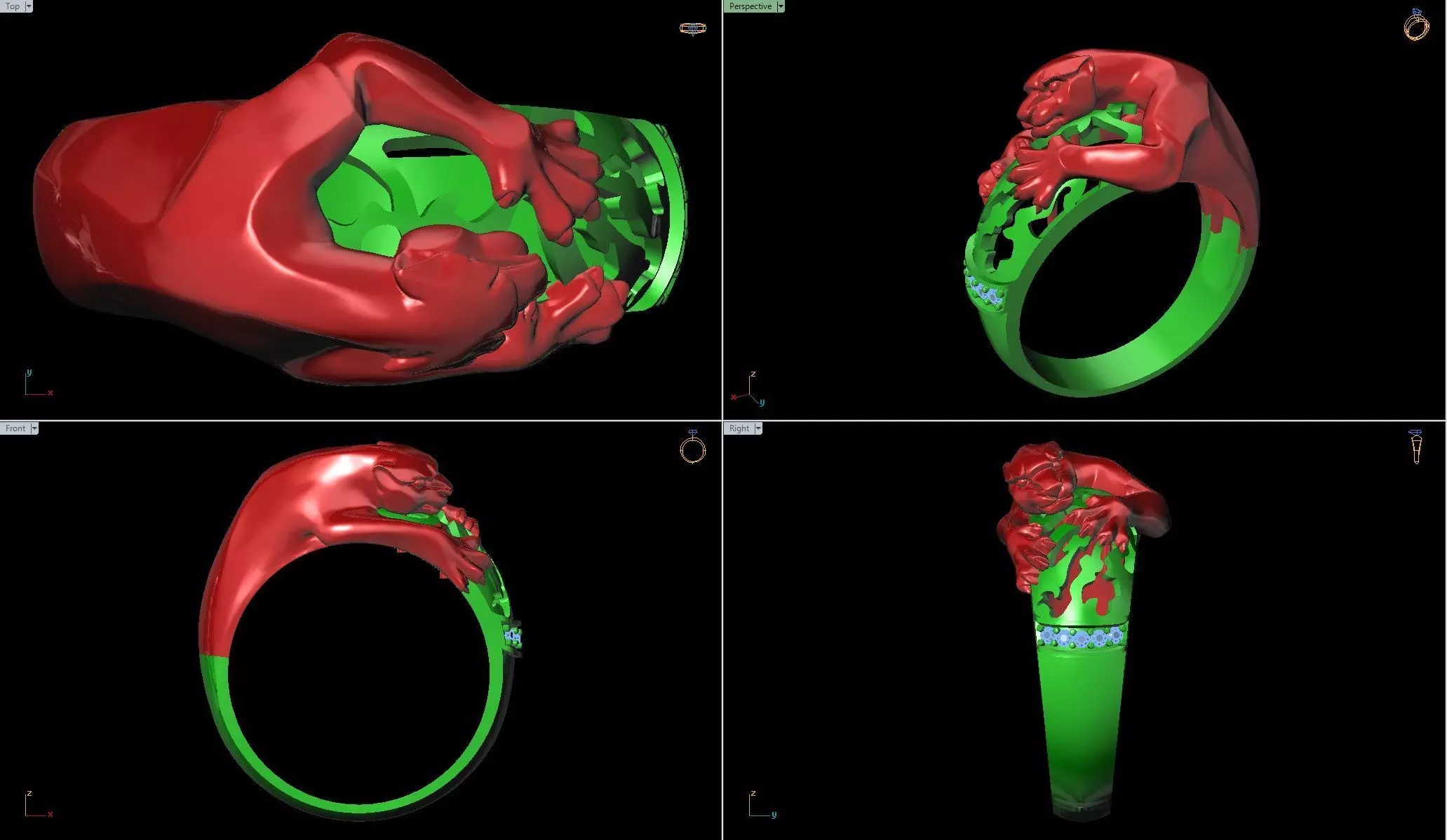 Pantera Rings 3dm Print Model Free 3D print model_0
