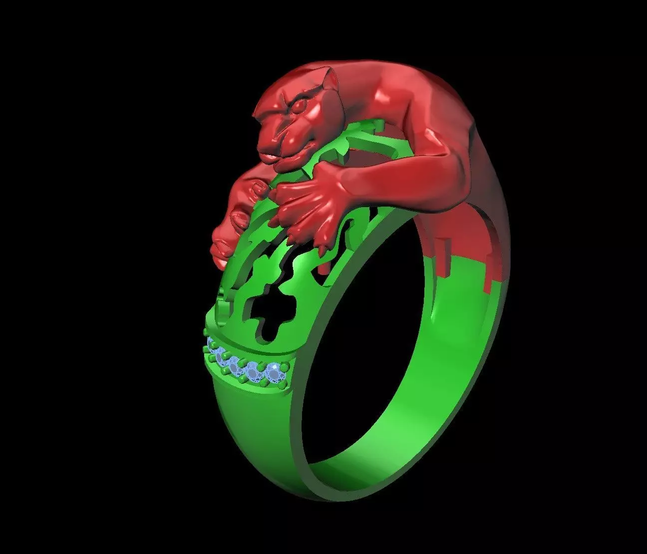 Pantera Rings 3dm Print Model Free 3D print model_1