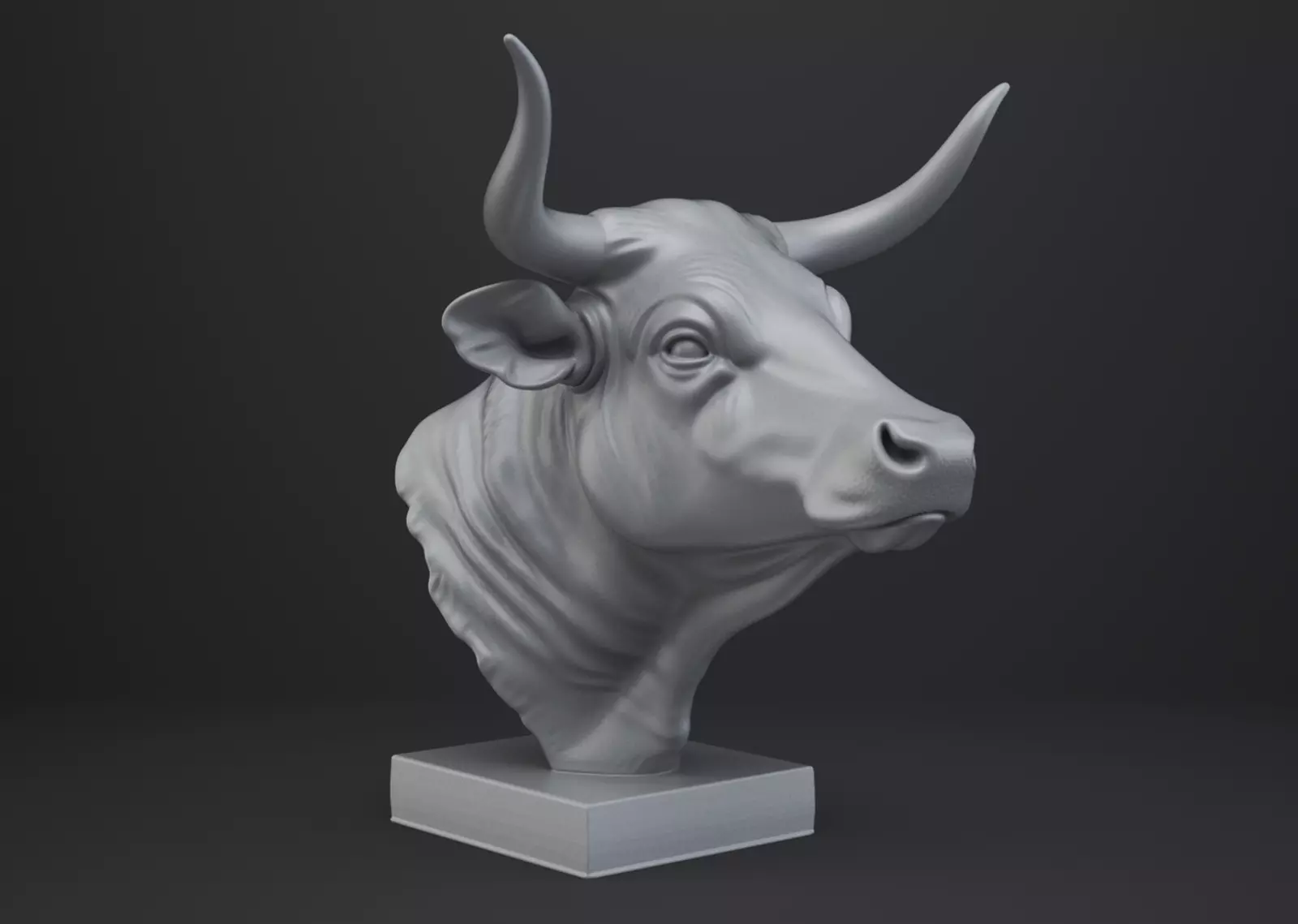 Cattle Bust - Animal Figurine 3D print model