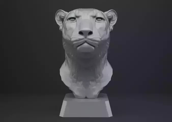 Cheetah Bust - Animal Figurine