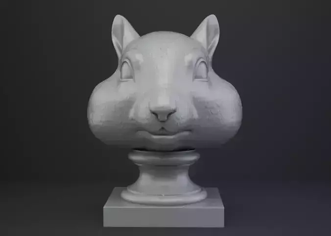 Chipmunk Bust - Animal Figurine