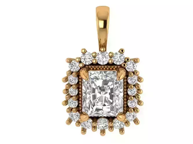 Radiant Diamond Pendant