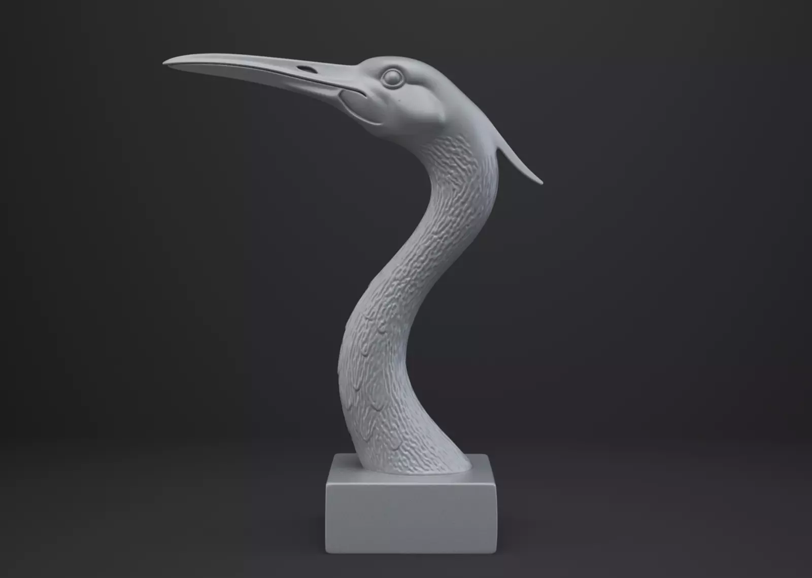 Crane Bust - Animal Figurine 3D print model