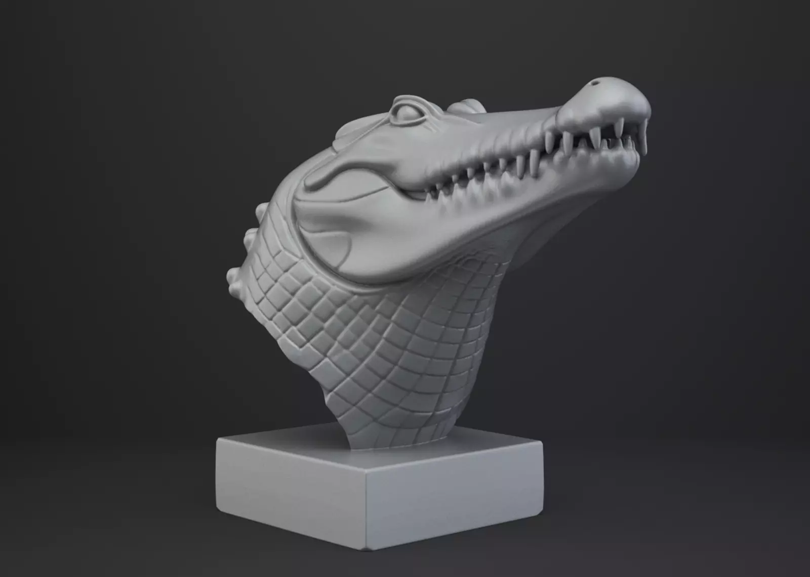 Crocodile Bust - Animal Figurine 3D print model