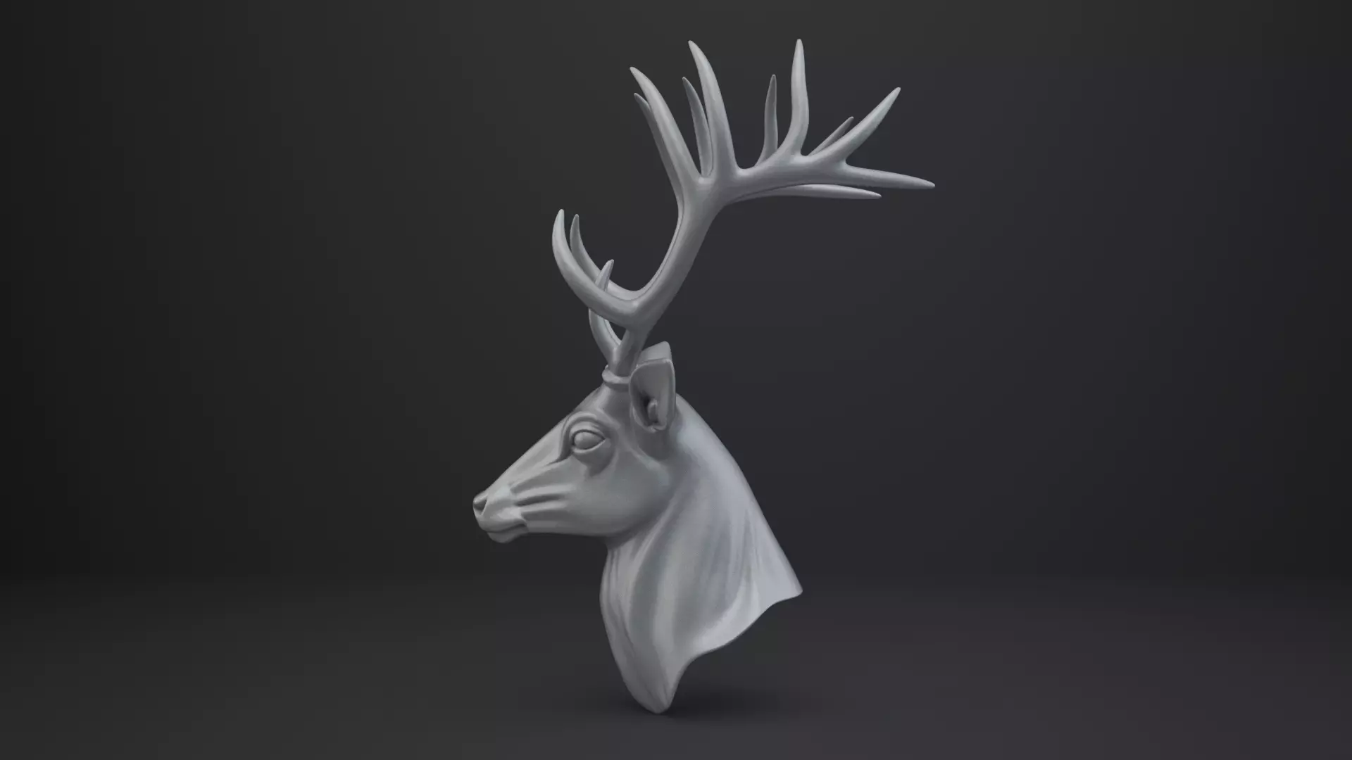 Deer Bust - Animal Figurine 3D print model_3
