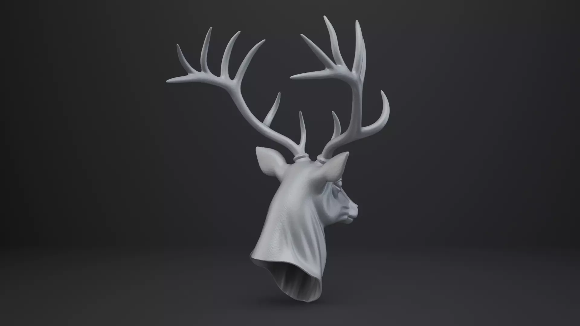 Deer Bust - Animal Figurine 3D print model_6
