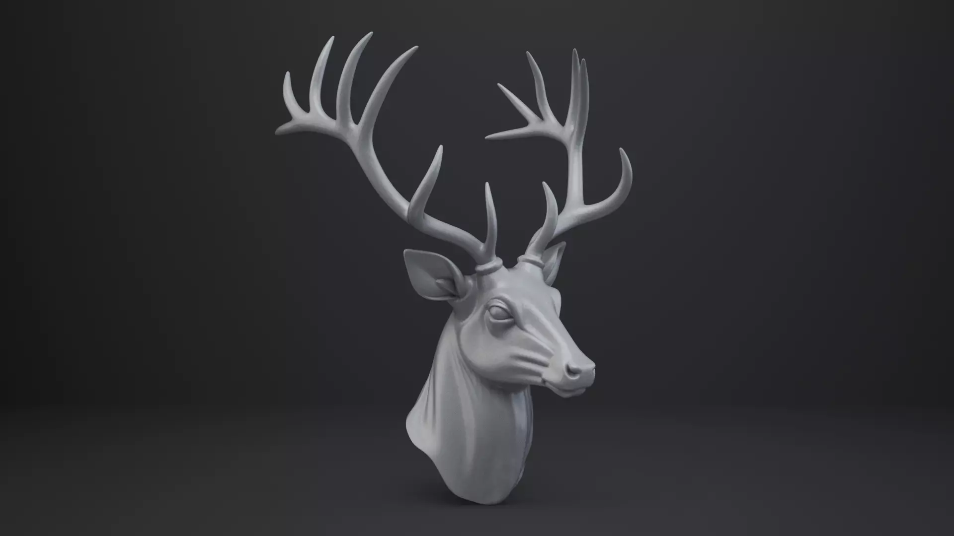 Deer Bust - Animal Figurine 3D print model_8