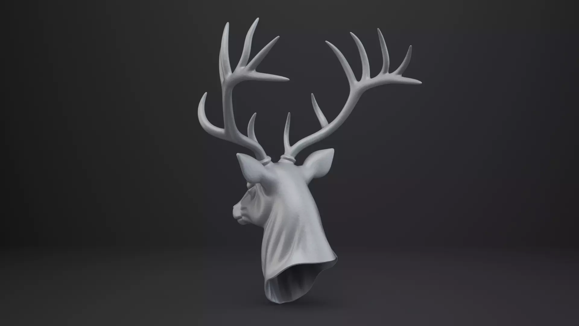 Deer Bust - Animal Figurine 3D print model_4